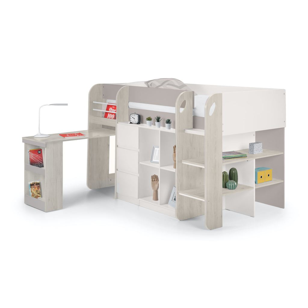 Arlo 90cm Single Mid Sleeper Bed – Taupe