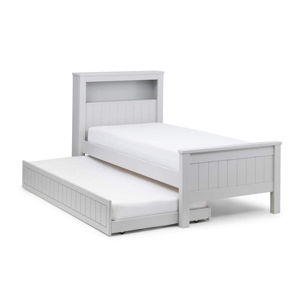 Harvey 3ft Single Bookcase Bed Frame with Underbed – Dove Grey