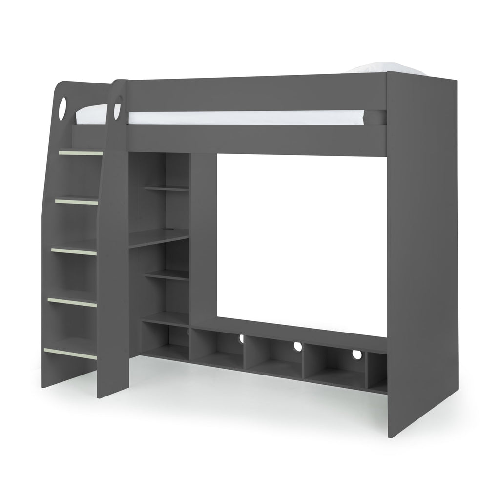 Nebula Gaming High Sleeper Bed With Desk - Anthracite