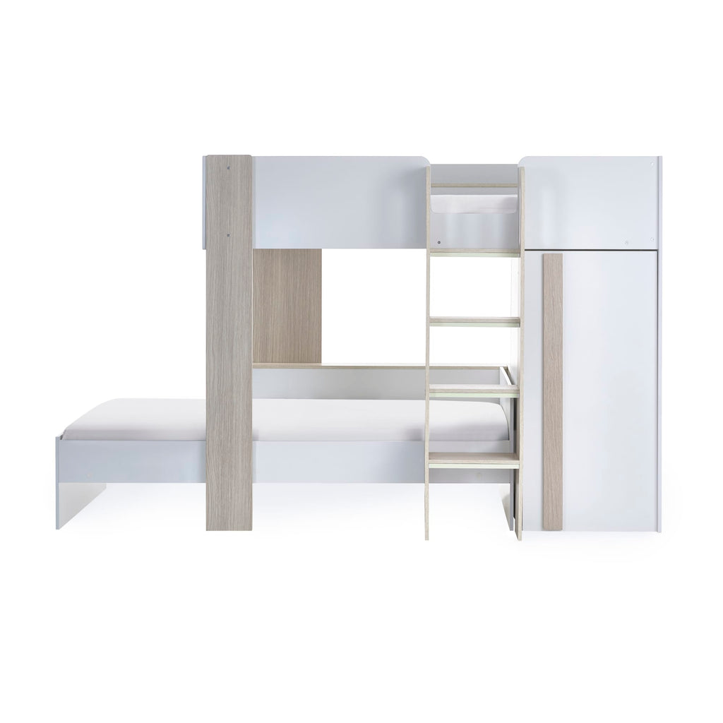 Horizon Wooden Bunk Bed – Pale Woodgrain & White
