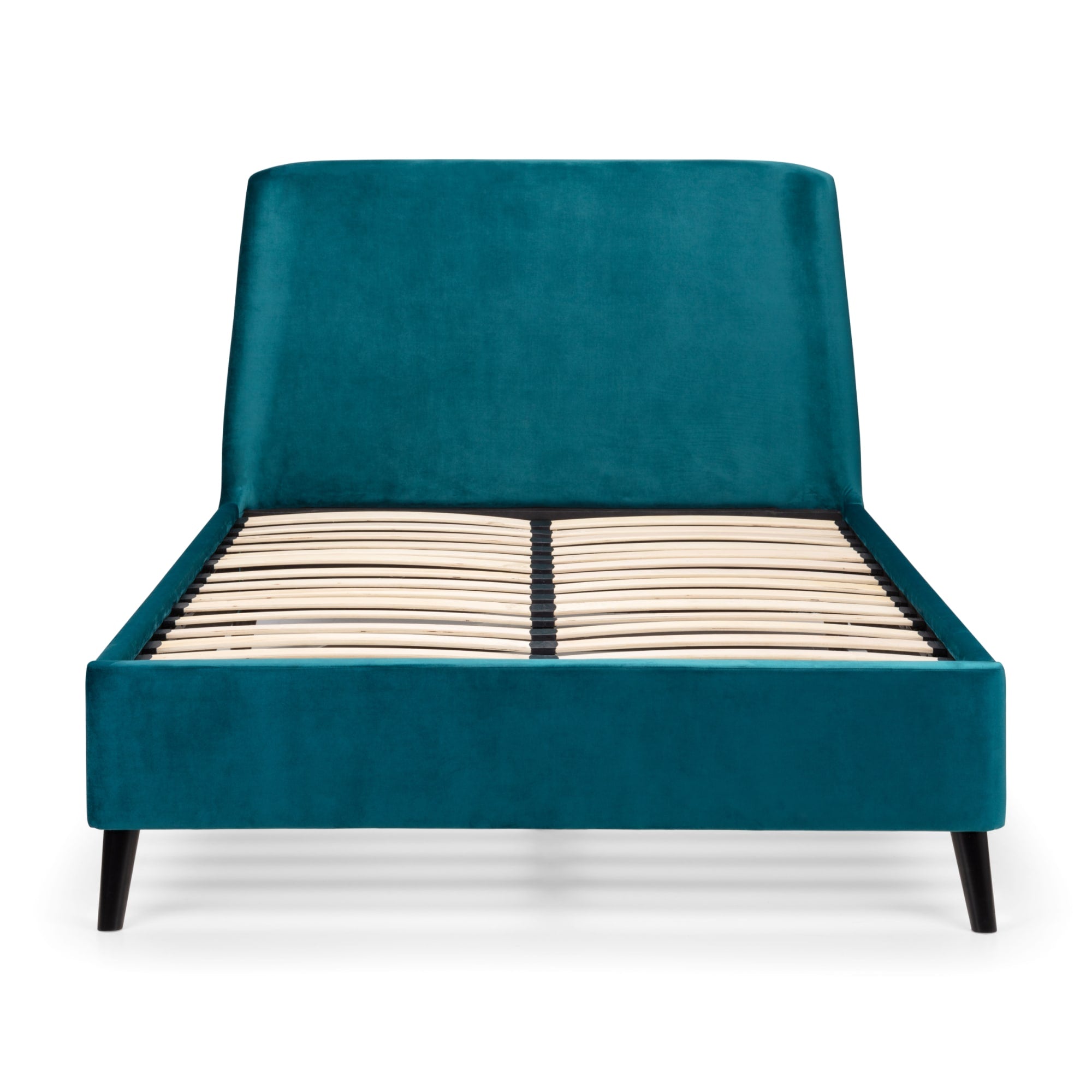 Frida Curved Velvet 135cm Double Bed - Teal