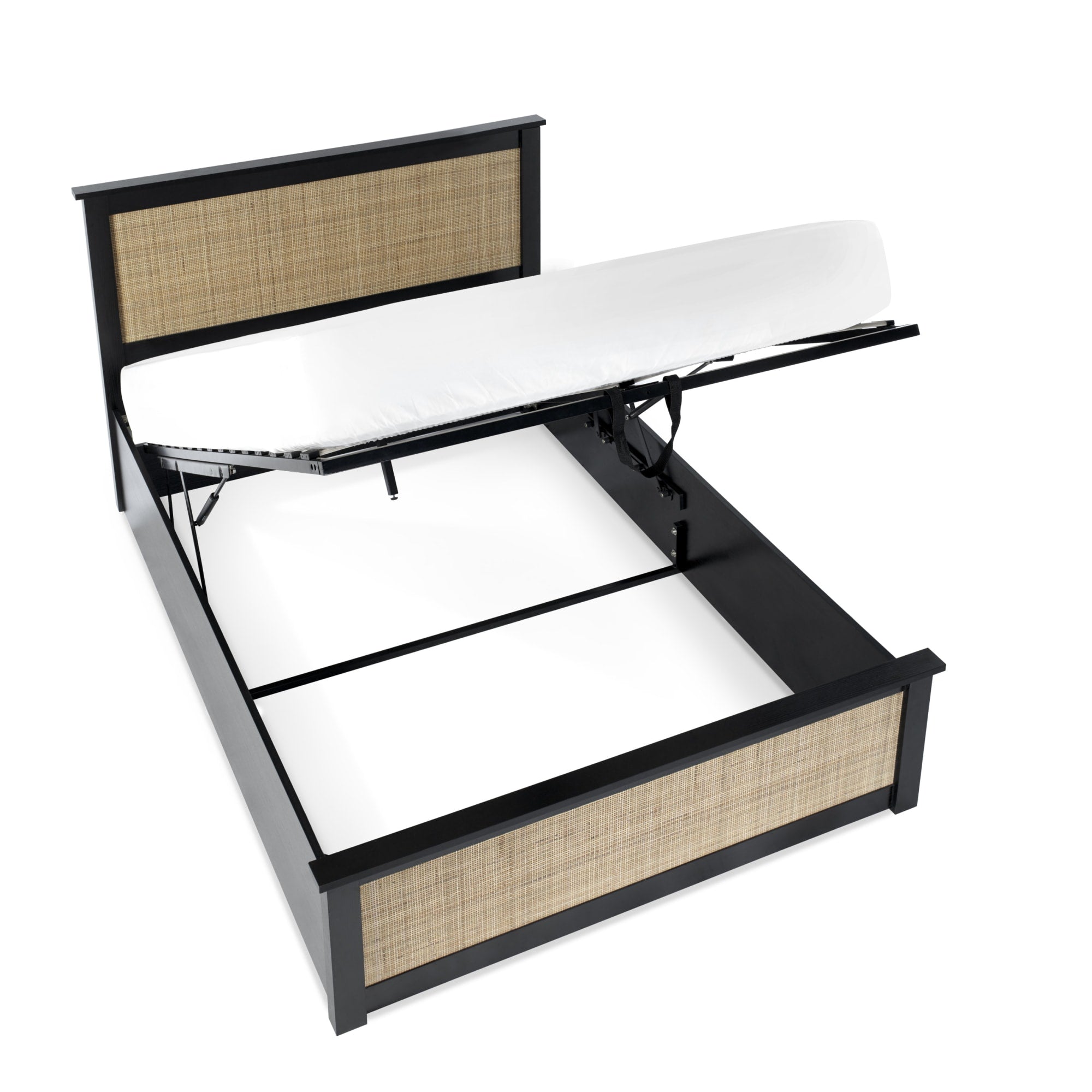 Padstow Ottoman 135Cm Double Bed - Black
