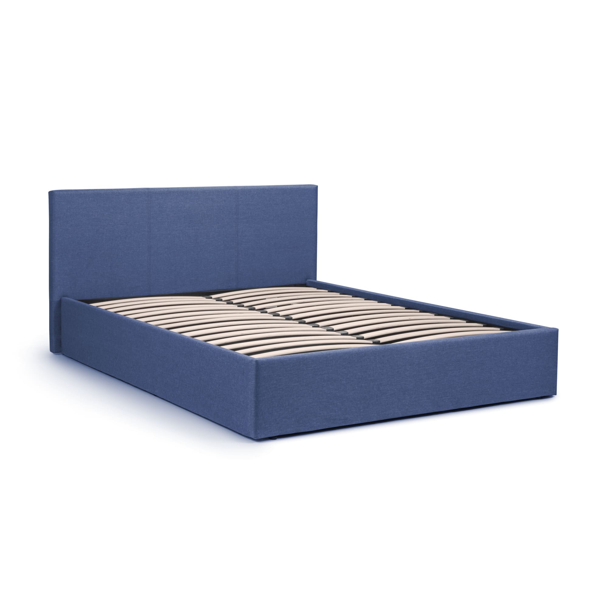 Rialto Ottoman Storage 135cm Double Bed  Dark Blue