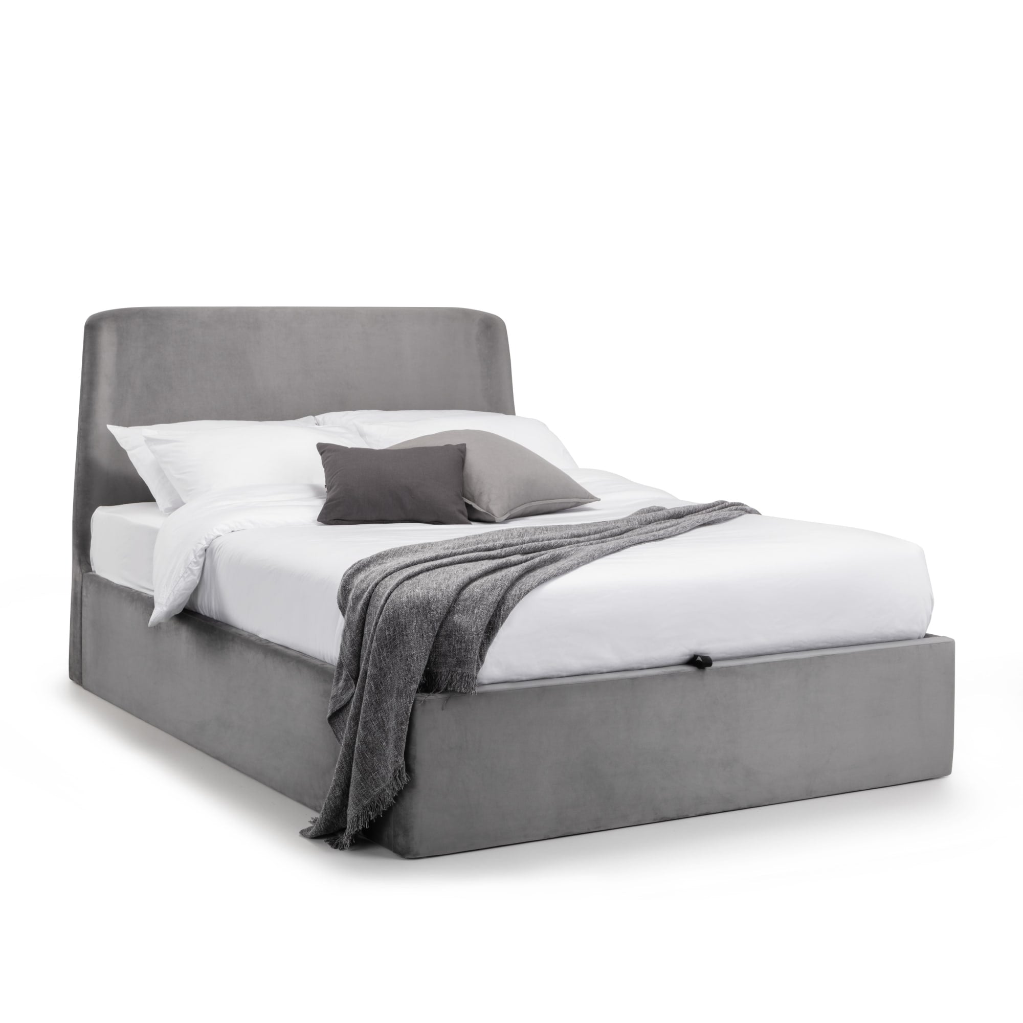 Frida Ottoman Storage 135cm Double Bed - Grey