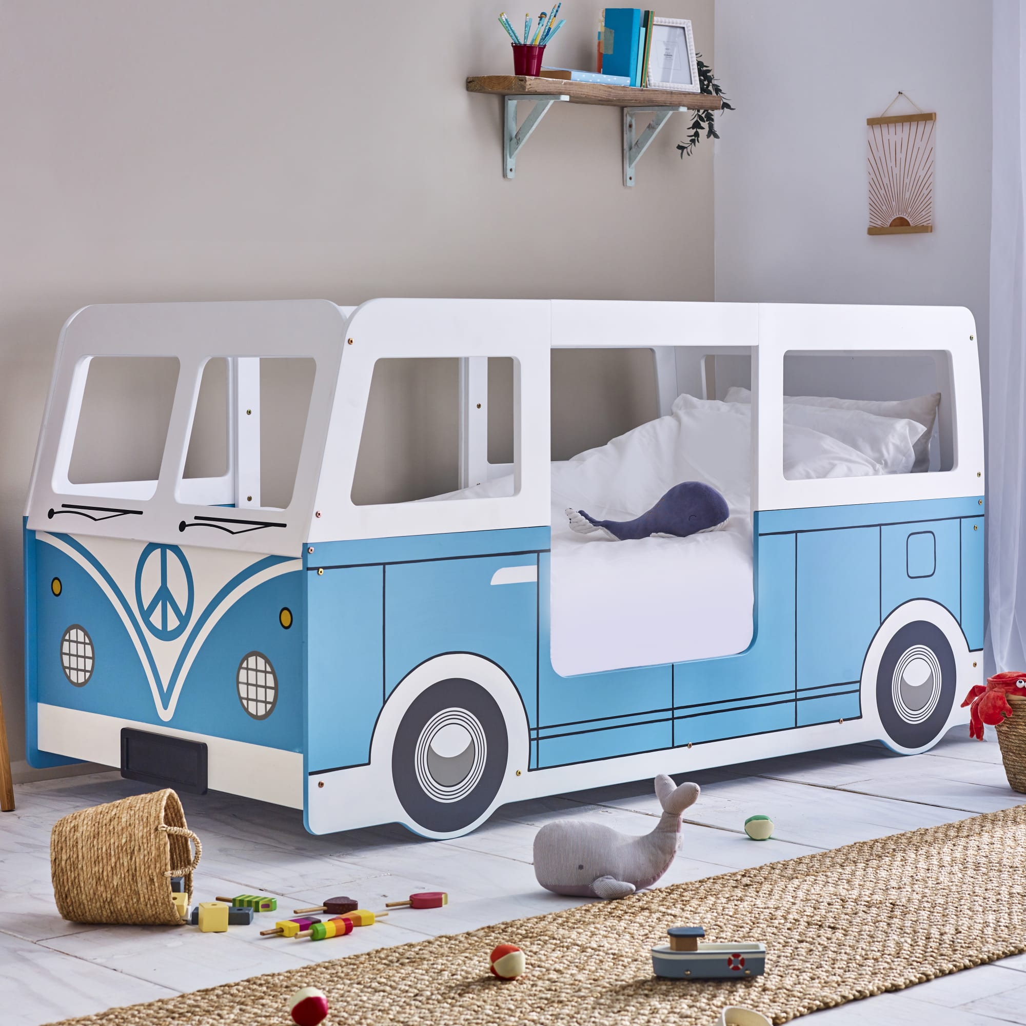 Campervan Bed - Light Blue