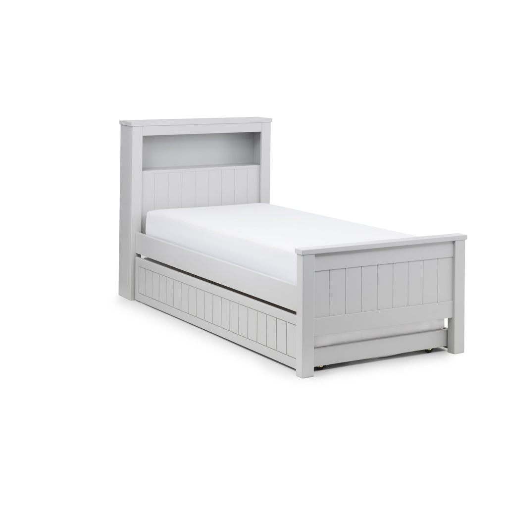 Harvey 3ft Single Bookcase Bed Frame with Underbed – Dove Grey