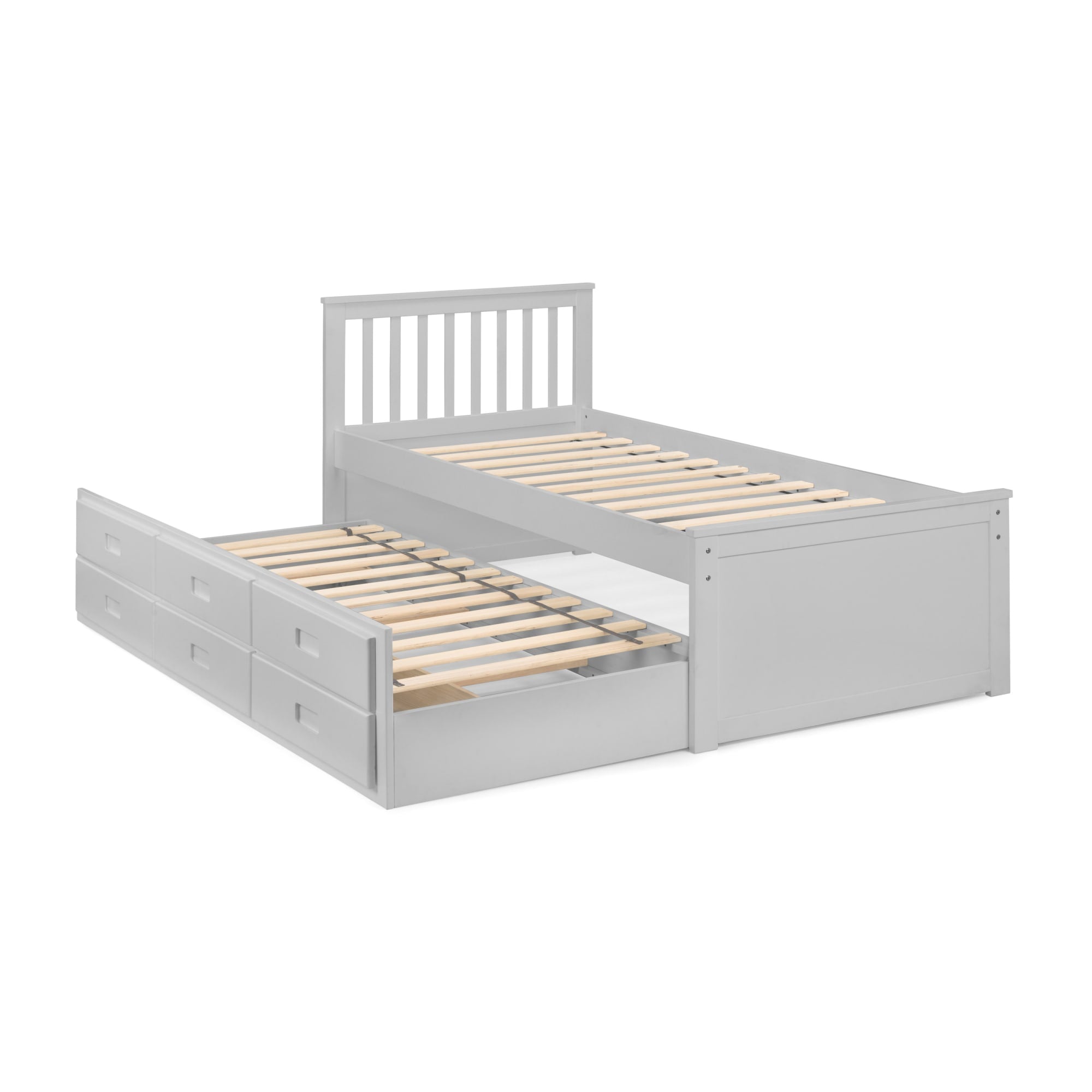 Zara 3ft Single Wooden Guest Bed Frame – Light Grey