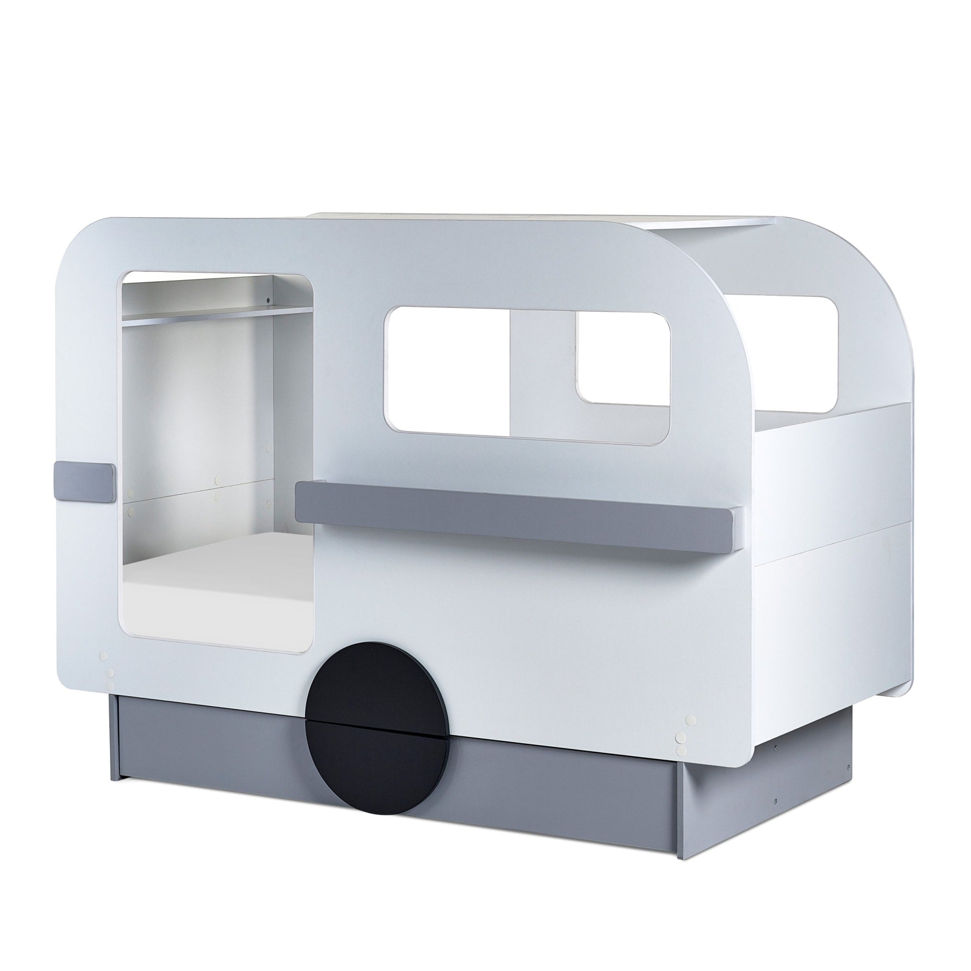 Tourer Caravan Bed - Vapor Grey And White