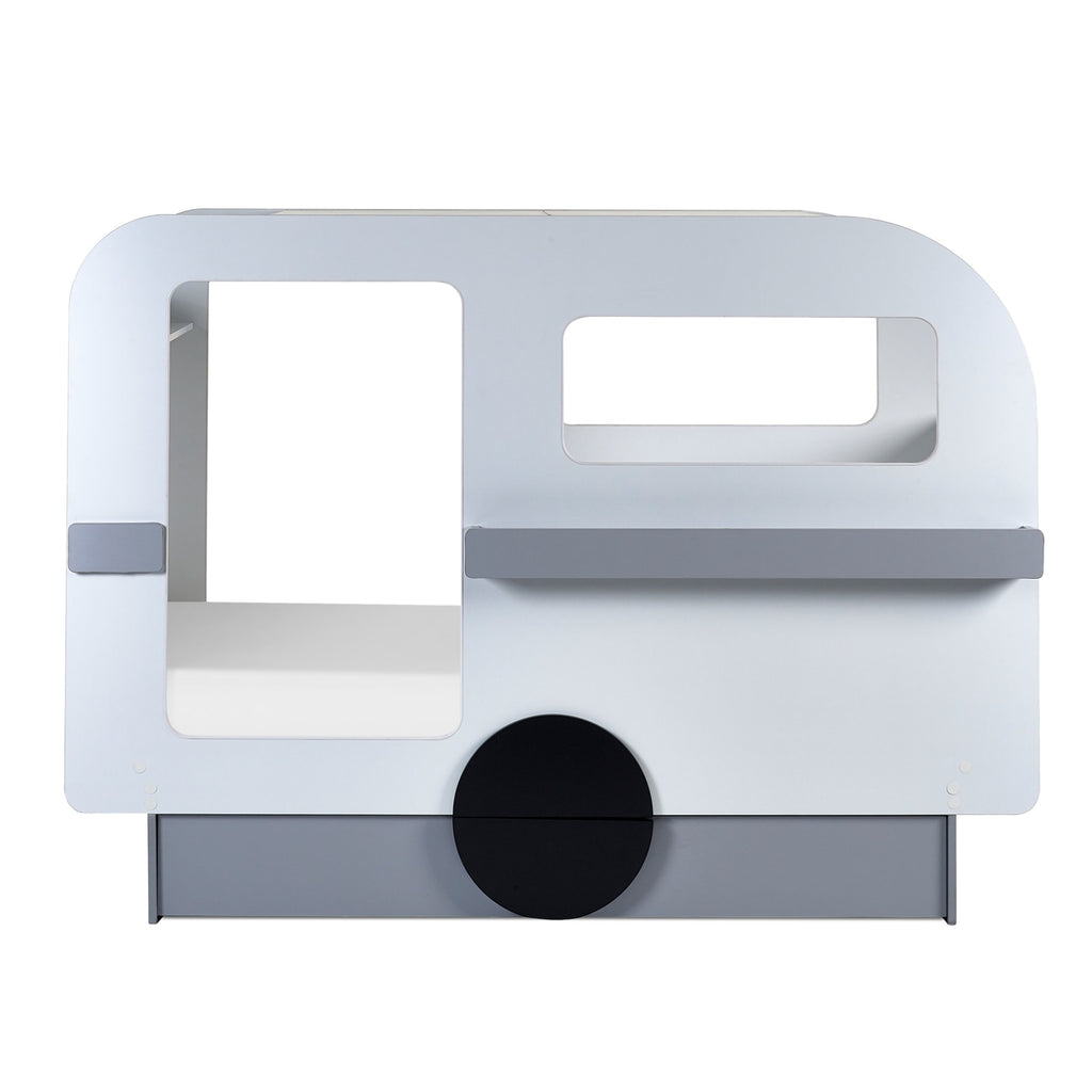 Tourer Caravan Bed - Vapor Grey And White