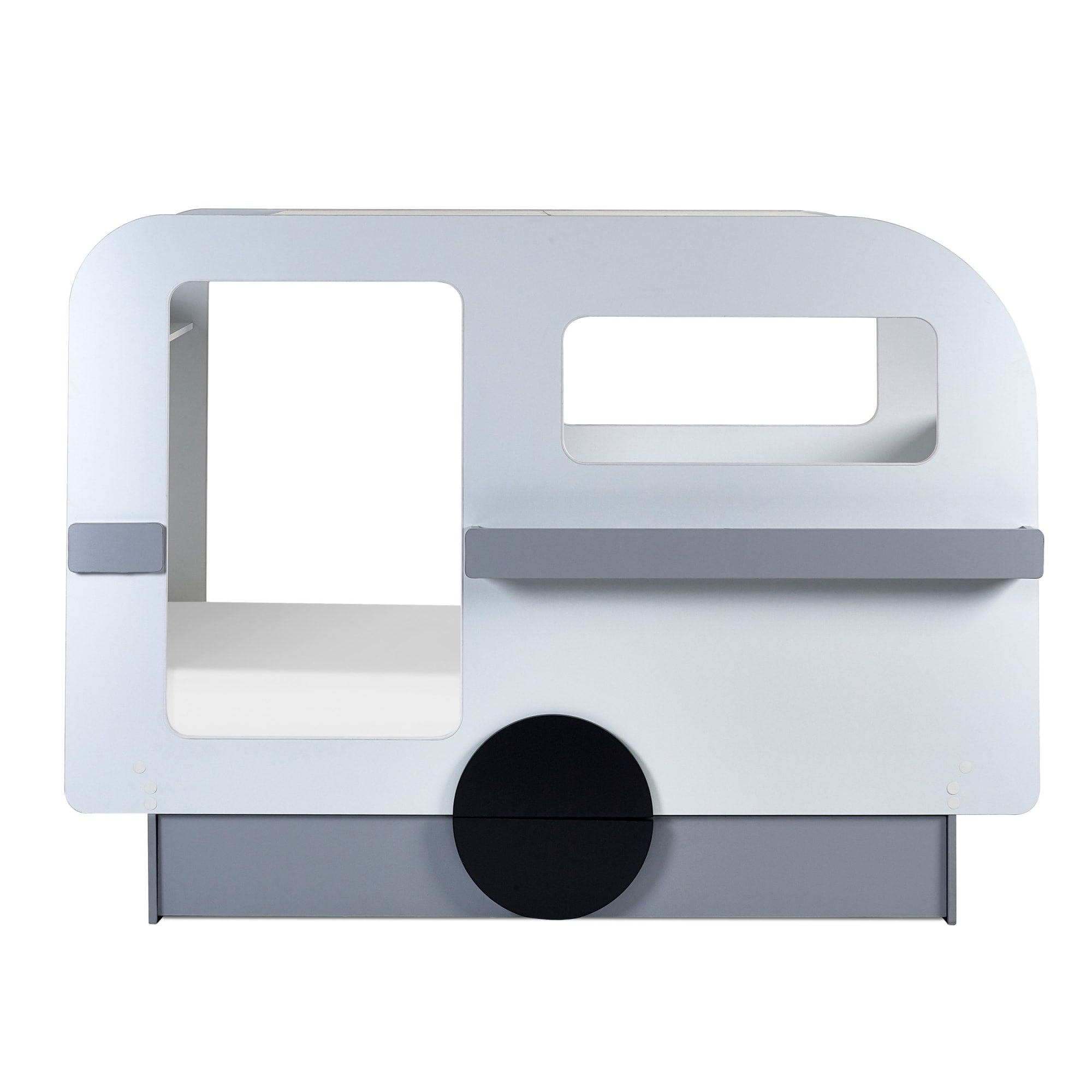 Tourer Caravan Bed - Vapor Grey And White