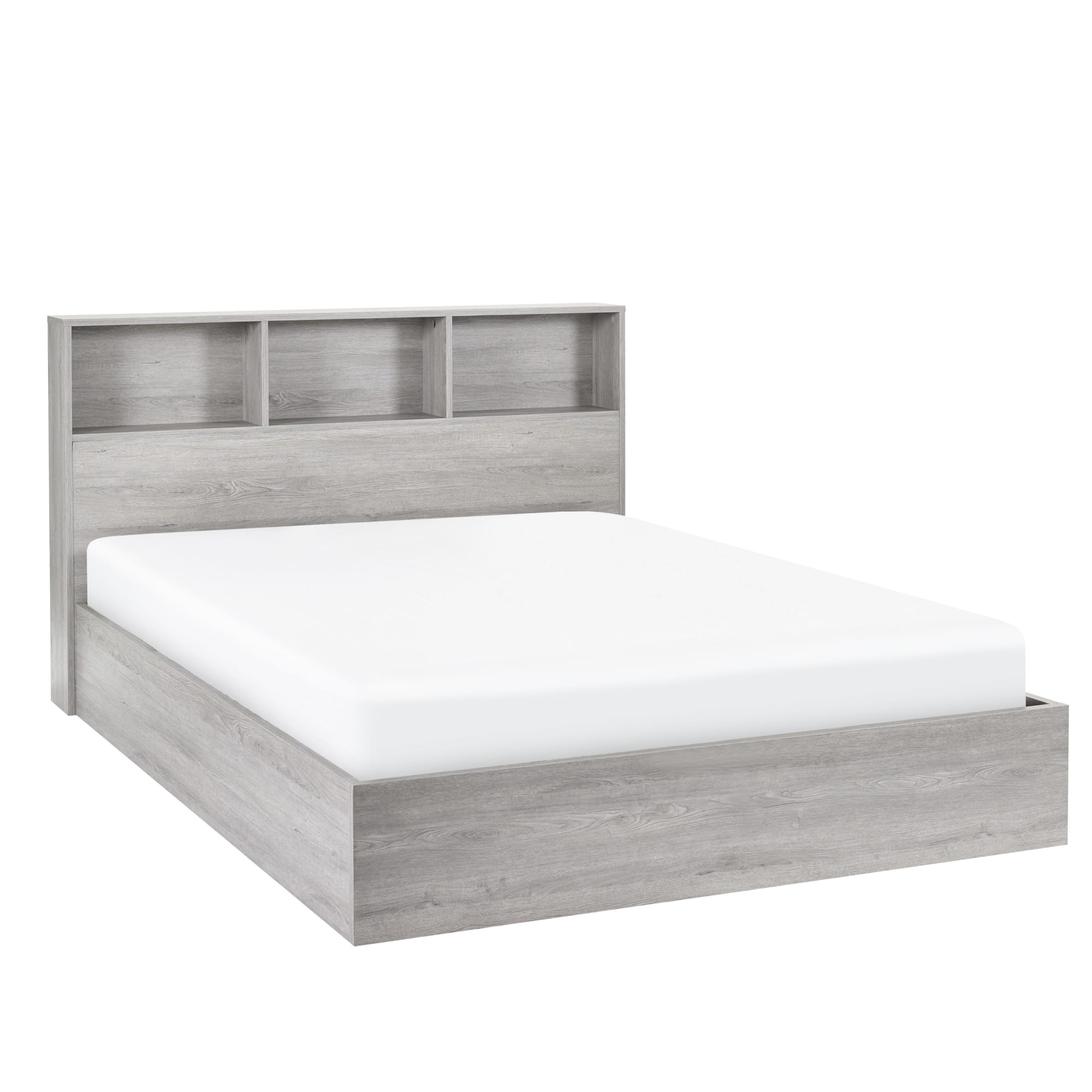 Bali Ottoman Storage 135cm Double Bed - Grey Oak