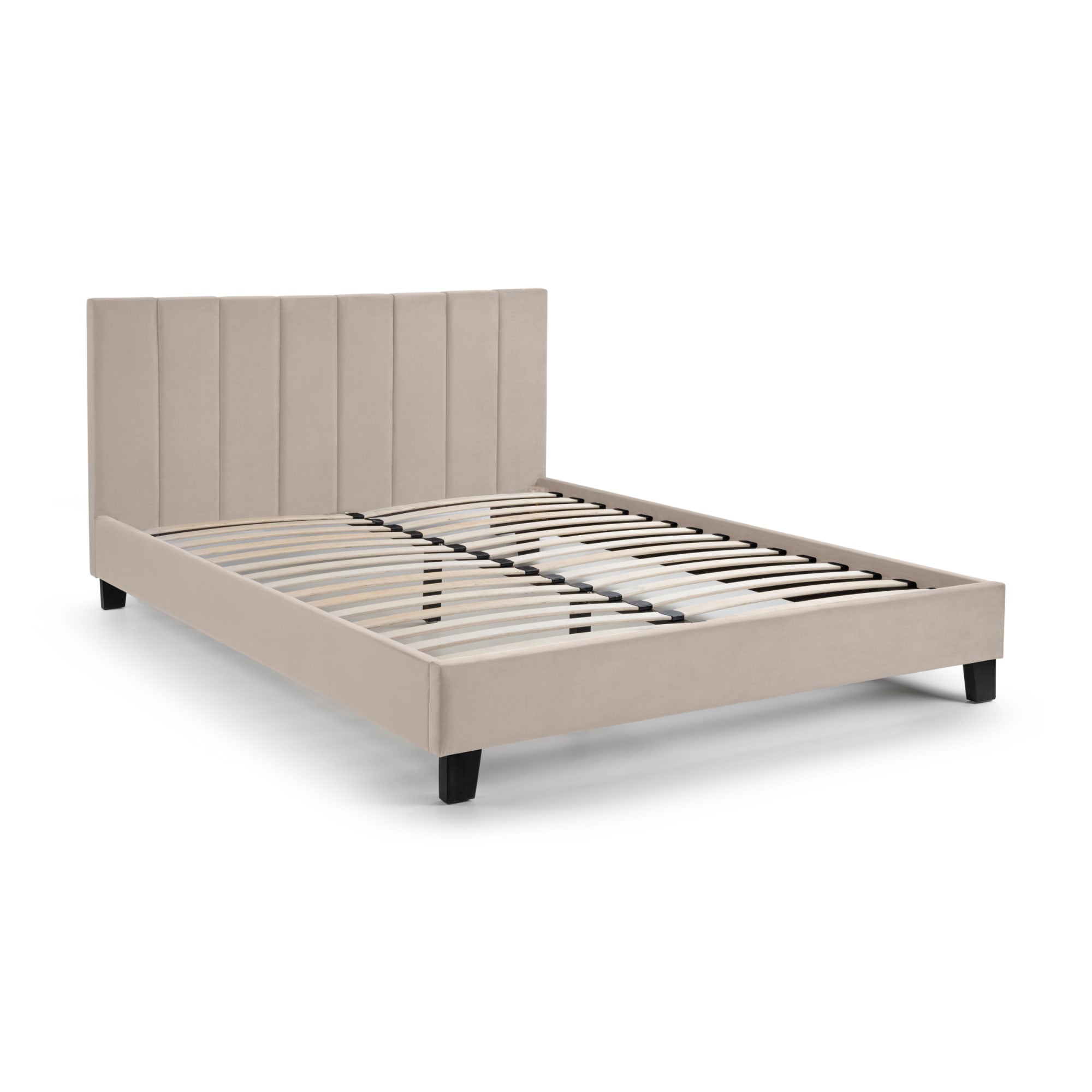 Chelsea 3ft Single Velvet Bed Frame – Soft Beige