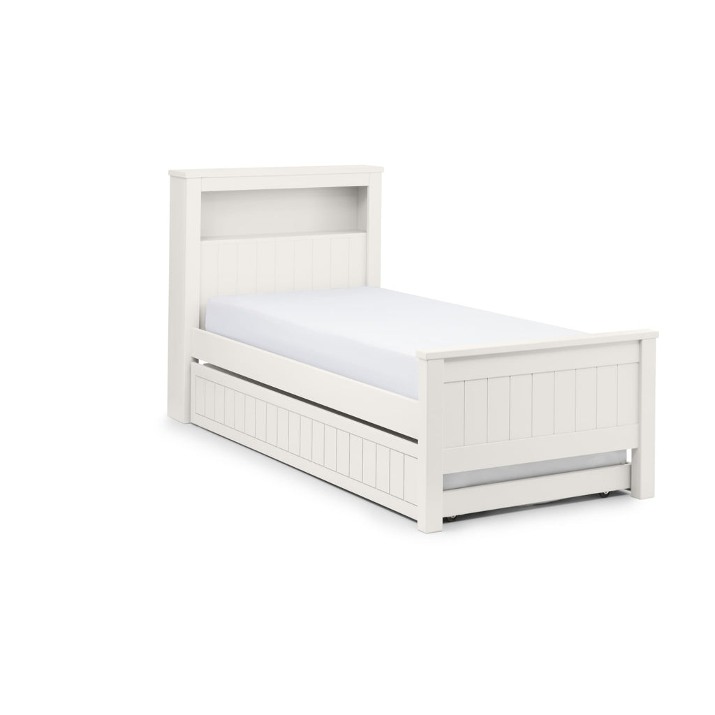 Harvey 3ft Single Bookcase Bed Frame with Underbed – White