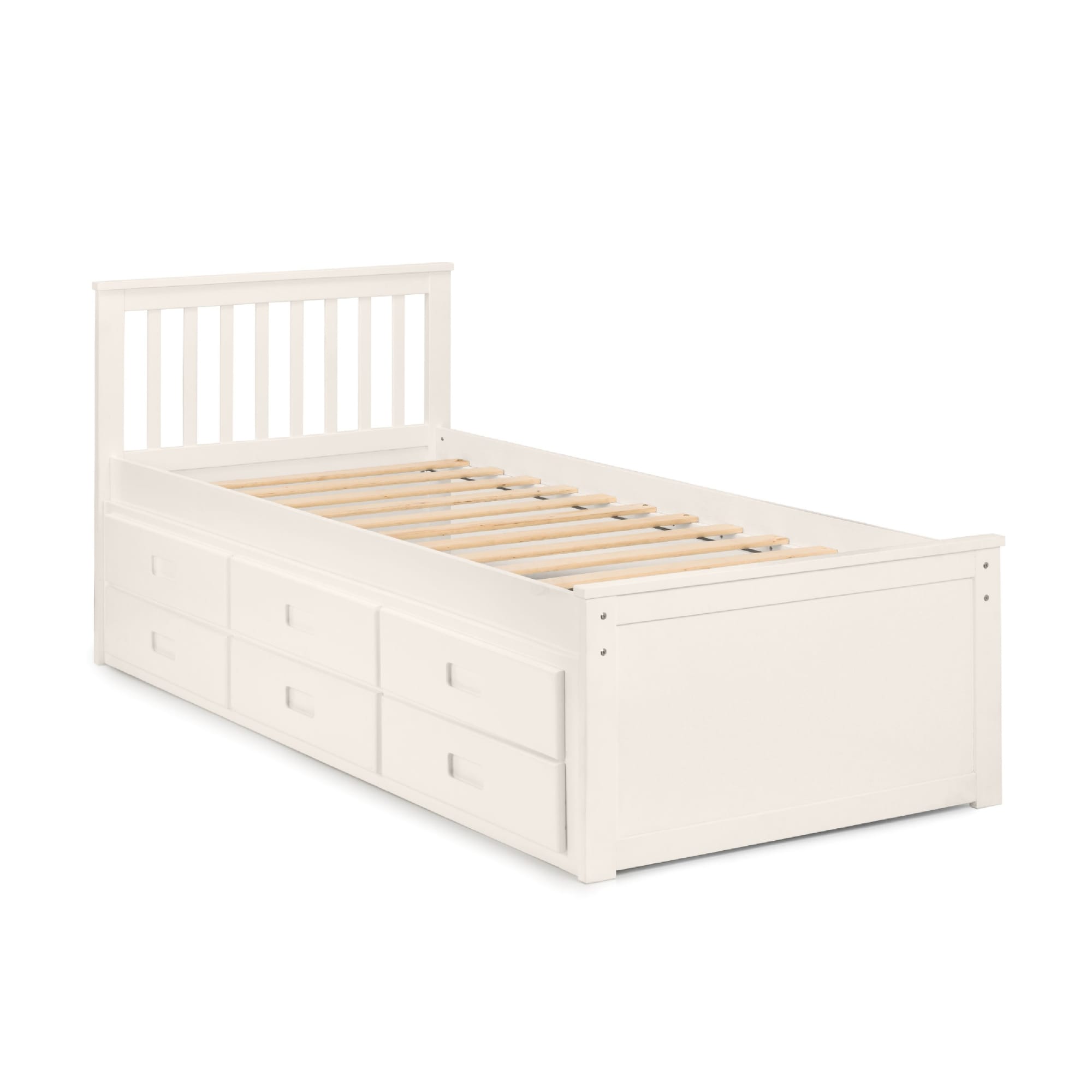 Zara 3ft Single Wooden Guest Bed Frame – White