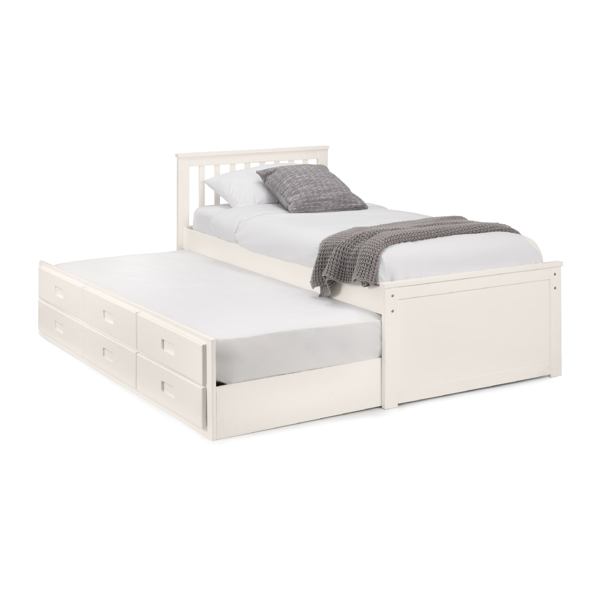 Zara 3ft Single Wooden Guest Bed Frame – White