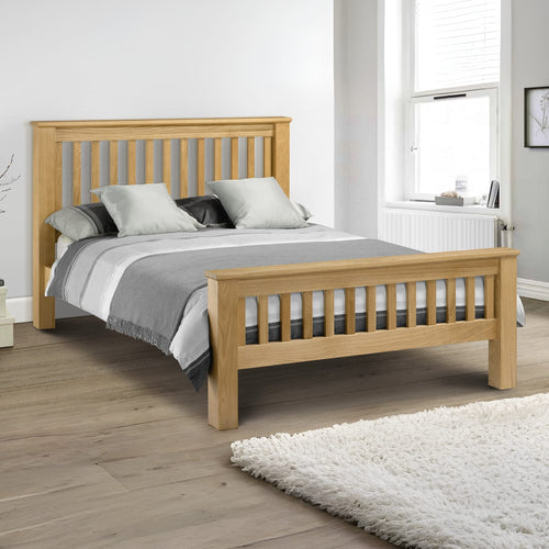 Amsterdam Oak High Footend 135cm Double Bed