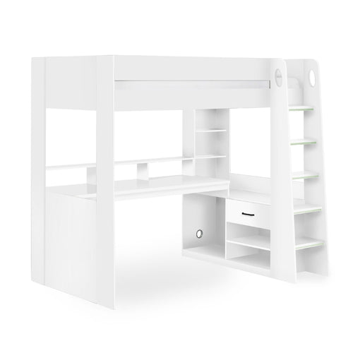 Apollo Gaming High Sleeper Bed – White