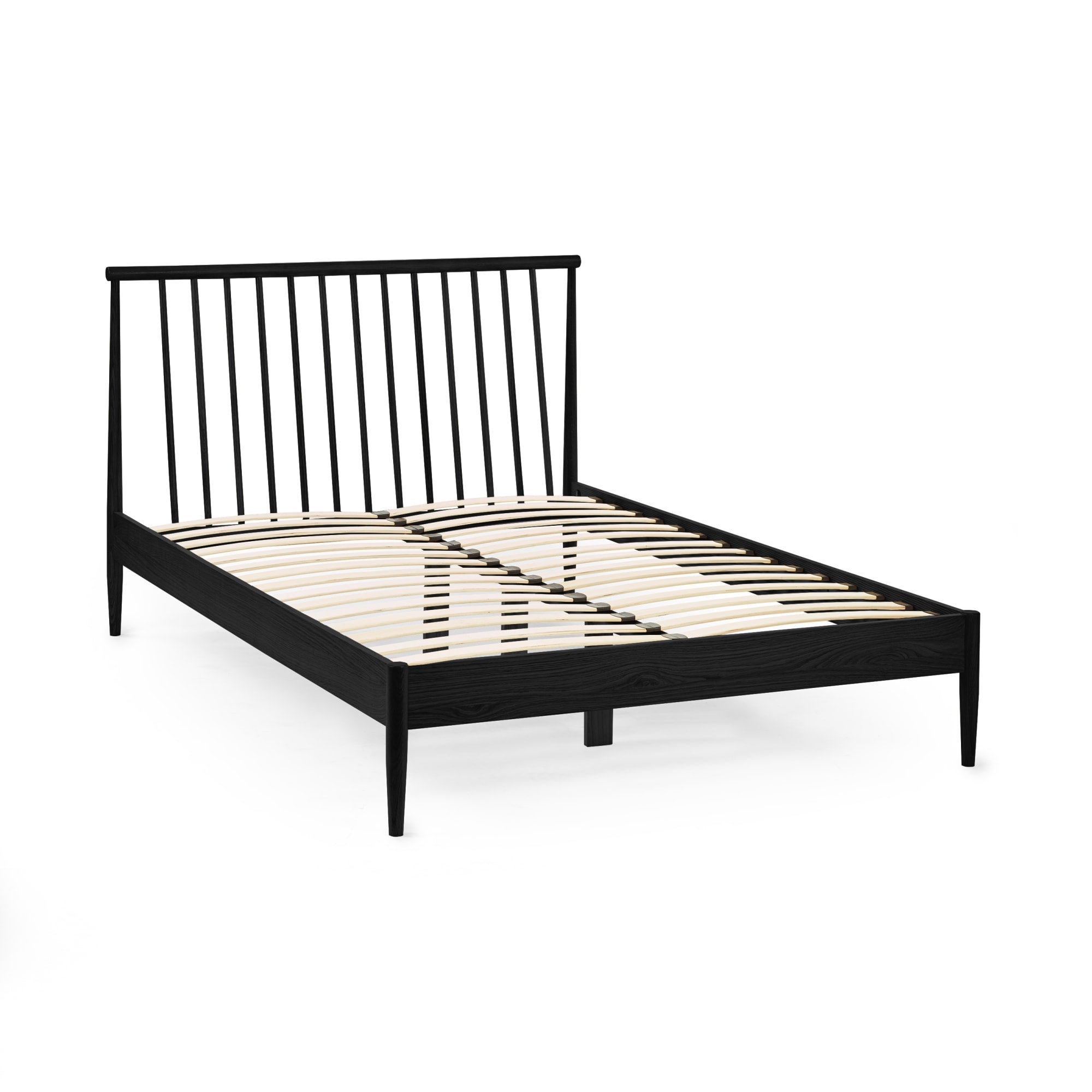 Belton Black Spindle 135cm Double Bed Frame