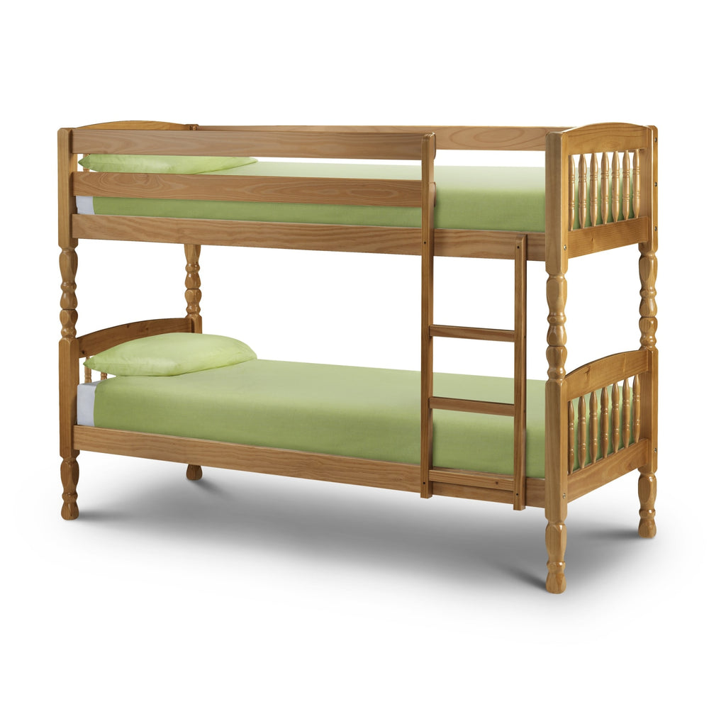 Lincoln 3ft Single Wooden Bunk Bed – Antique Pine