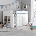 Lacy White Mid Sleeper Bed with Storage - 3ft Single