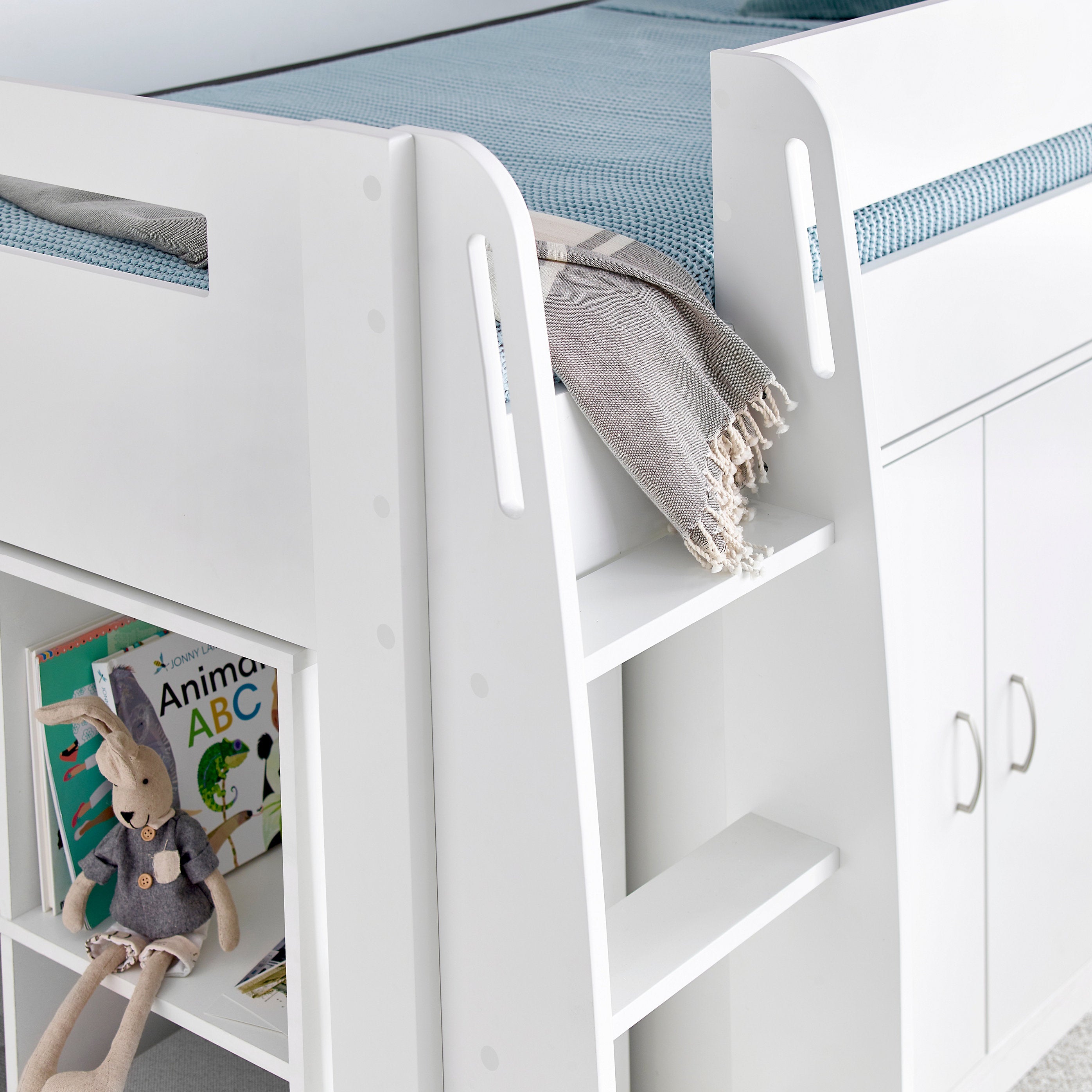 Lacy White Mid Sleeper Bed with Storage - 3ft Single