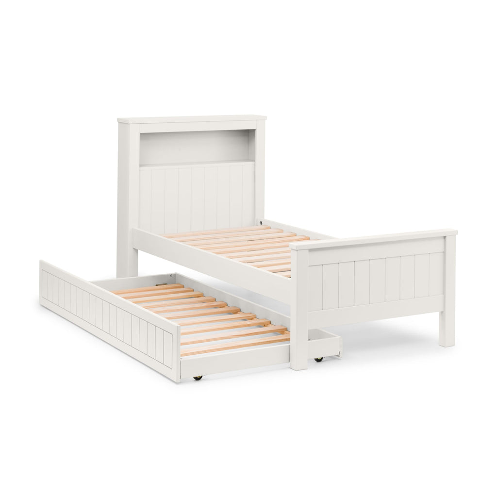 Harvey 3ft Single Bookcase Bed Frame with Underbed – White