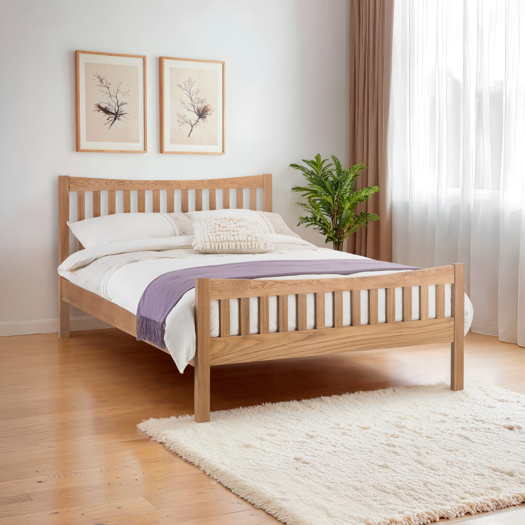 Bergamo Oak 135cm Double Bed