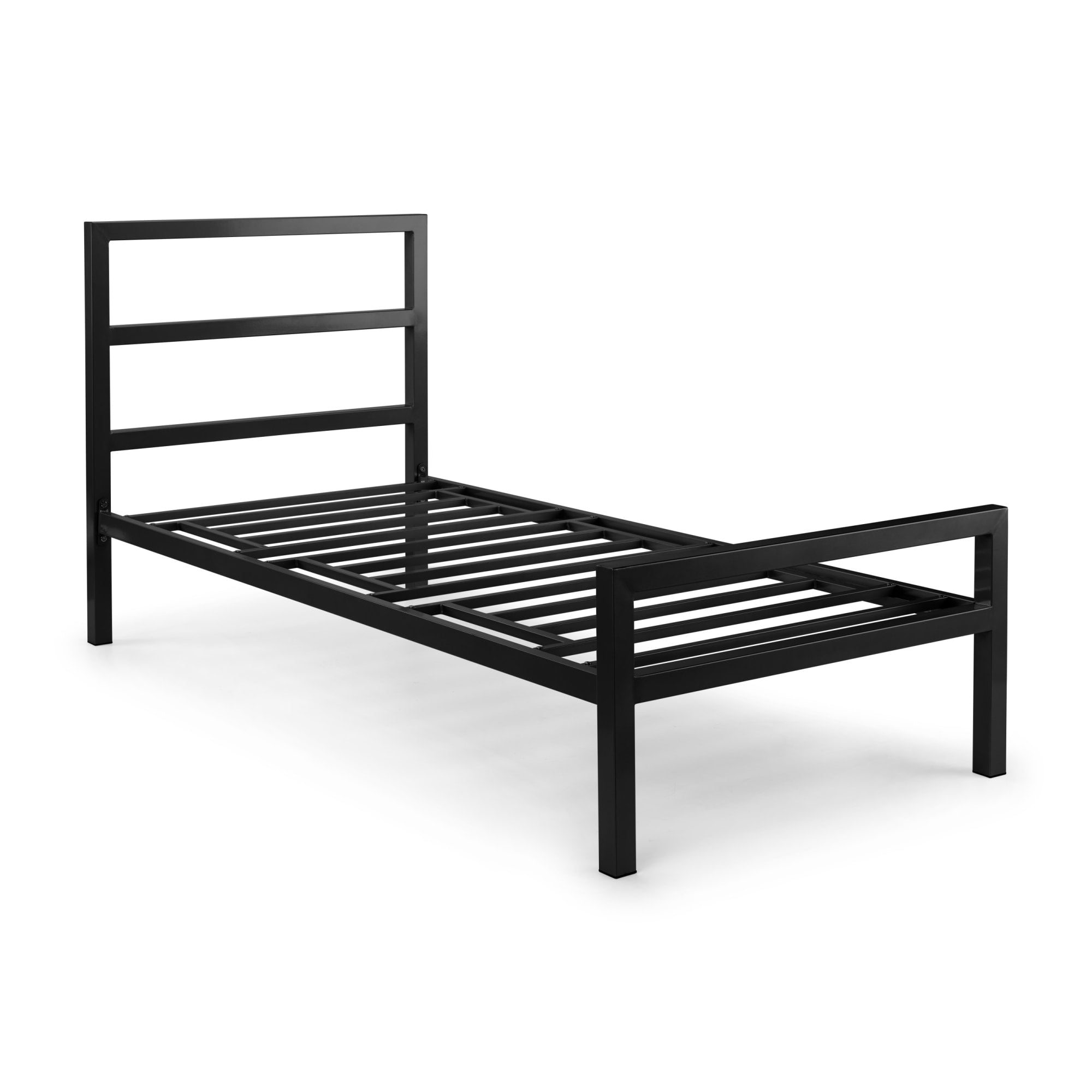 Ellis 3ft Single Metal Bed - Satin Black