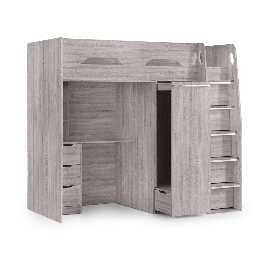 Pegasus High Sleeper - Grey Oak