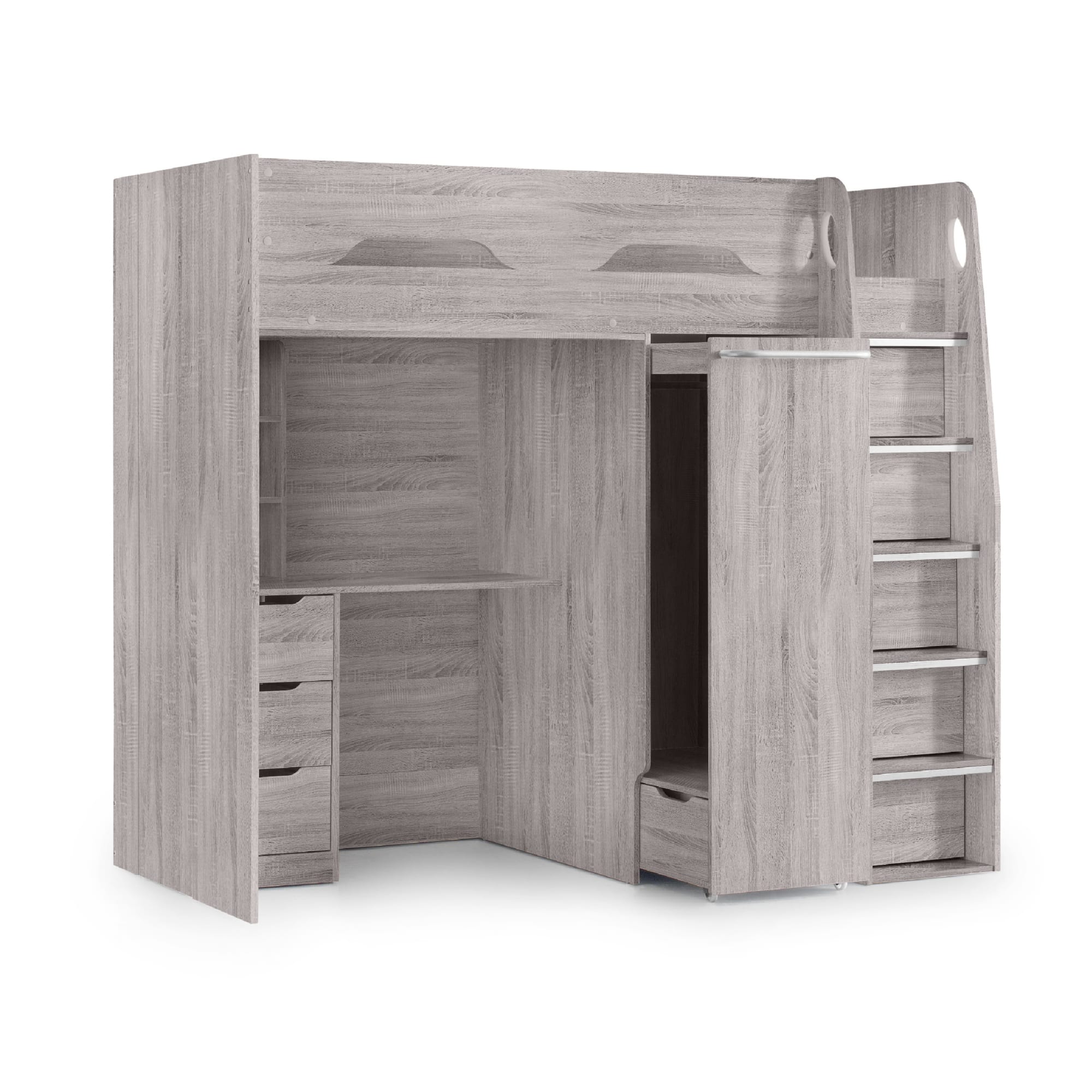 Pegasus High Sleeper - Grey Oak