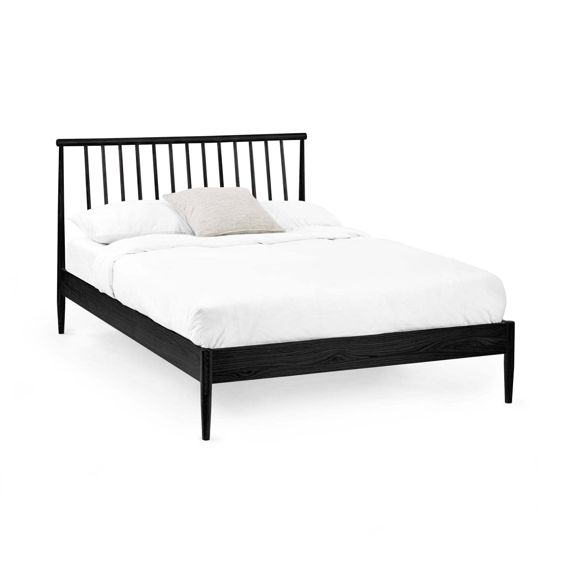 Belton Black Spindle 135cm Double Bed Frame