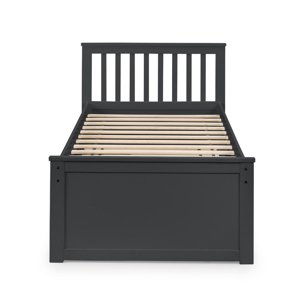 Zara 3ft Single Wooden Guest Bed Frame – Anthracite