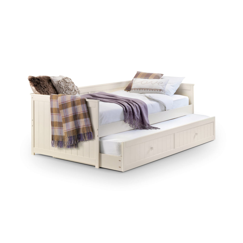 Jessica Wooden Daybed & Underbed – Stone White