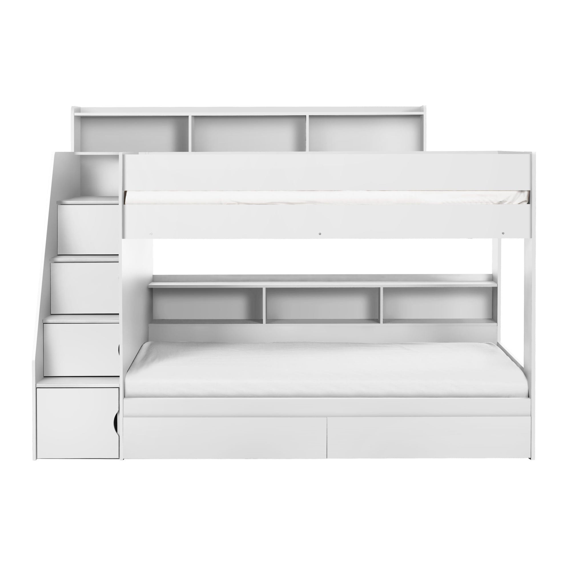 Camelot Staircase Bunk All White