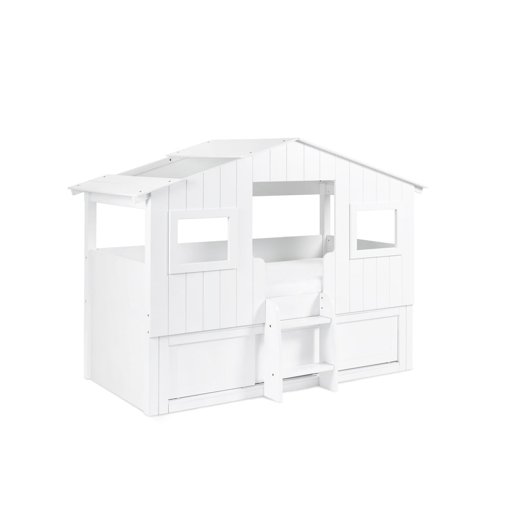 Acorn Treehouse Midsleeper & Storage Unit - White