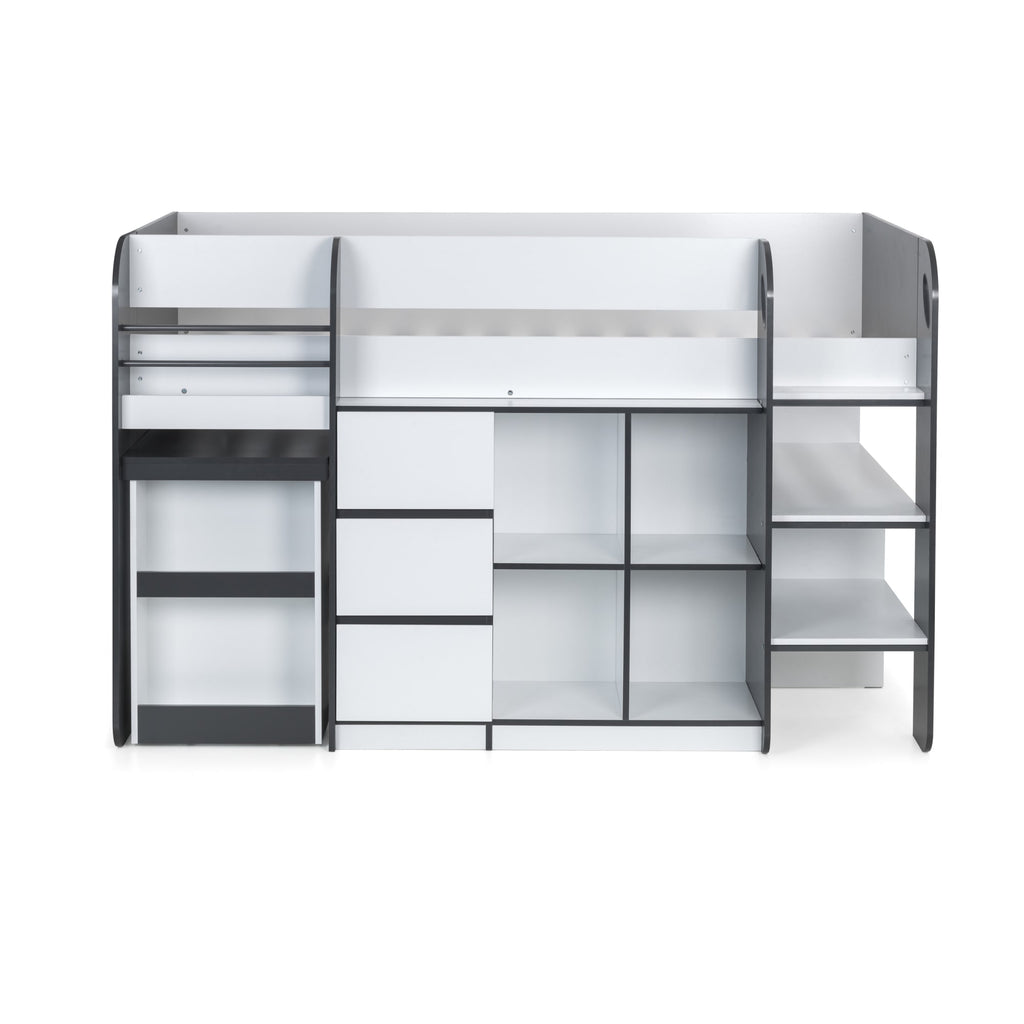 Arlo 3ft Single Mid Sleeper Bed – Charcoal Grey & White