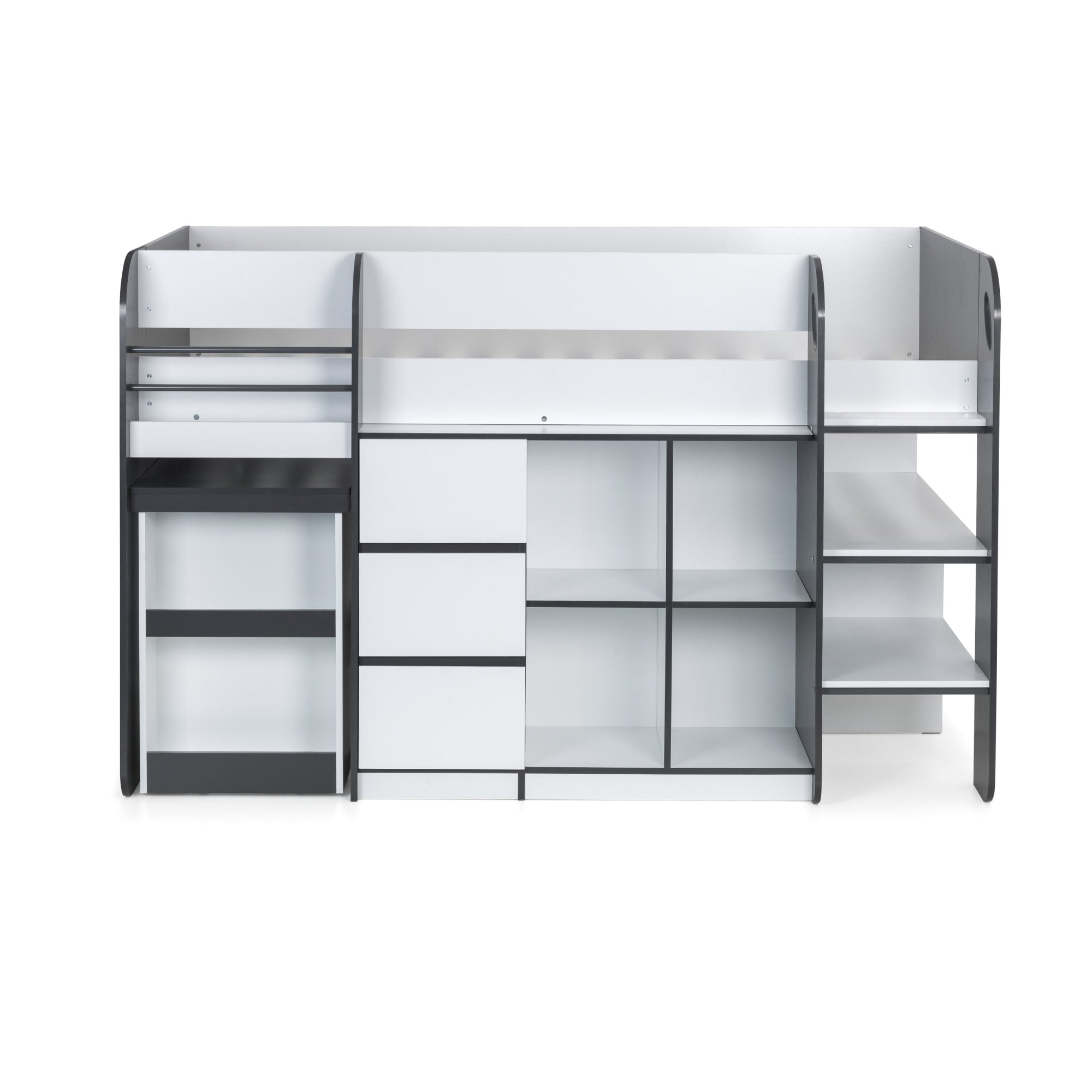Arlo 3ft Single Mid Sleeper Bed – Charcoal Grey & White