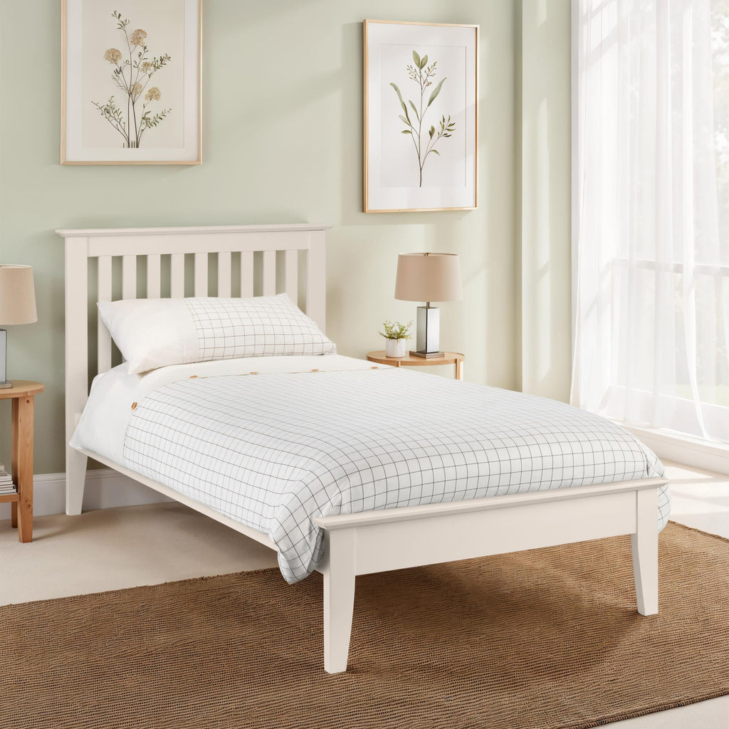 Ashton 3ft Single Wooden Bed Frame – Ivory Oak