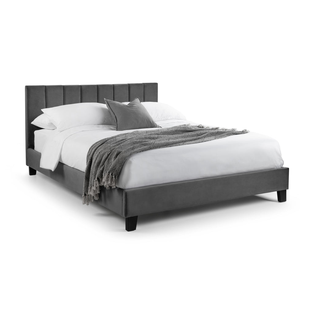 Chelsea 3ft Single Velvet Bed Frame – Grey