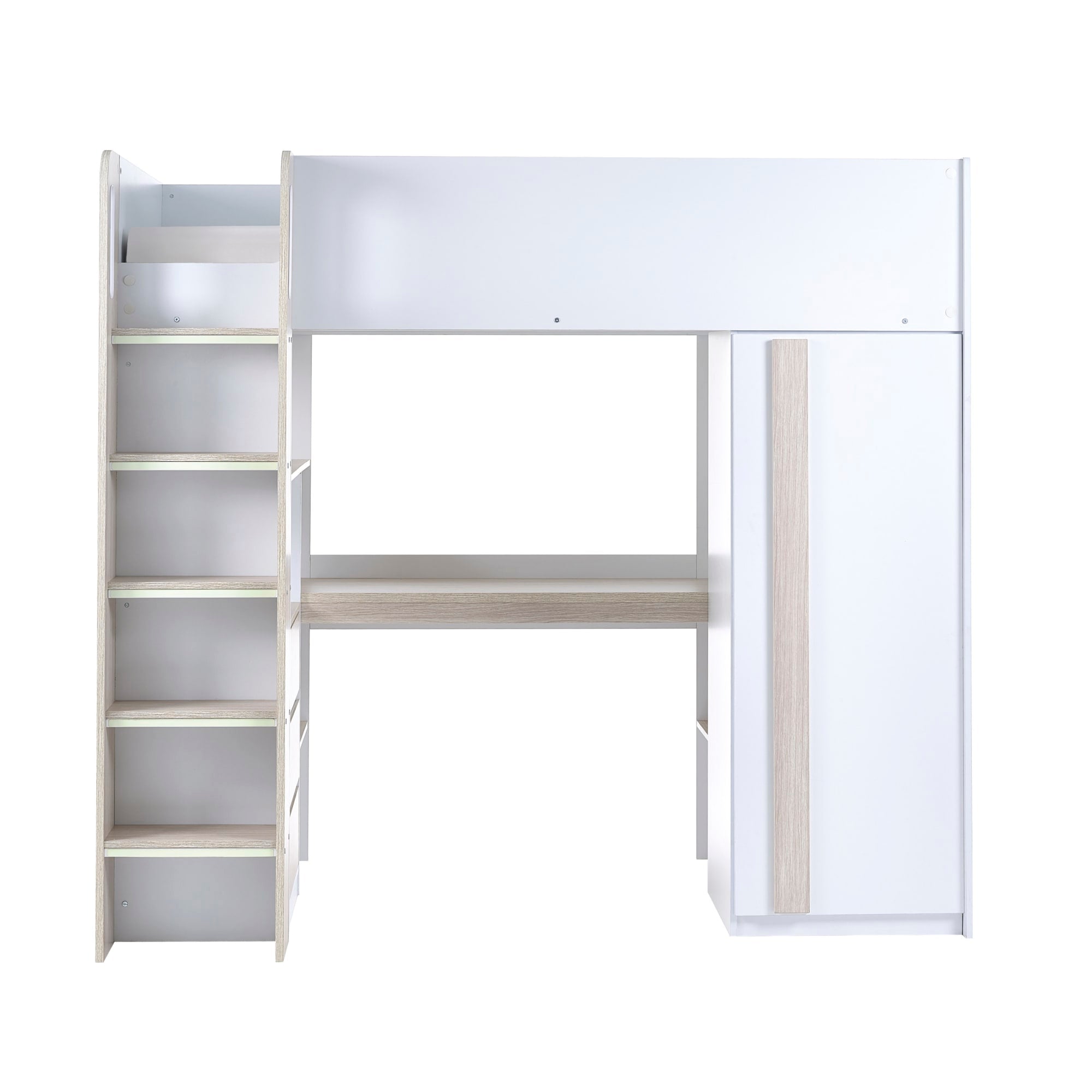 Ocean High Sleeper Pale Wood & White