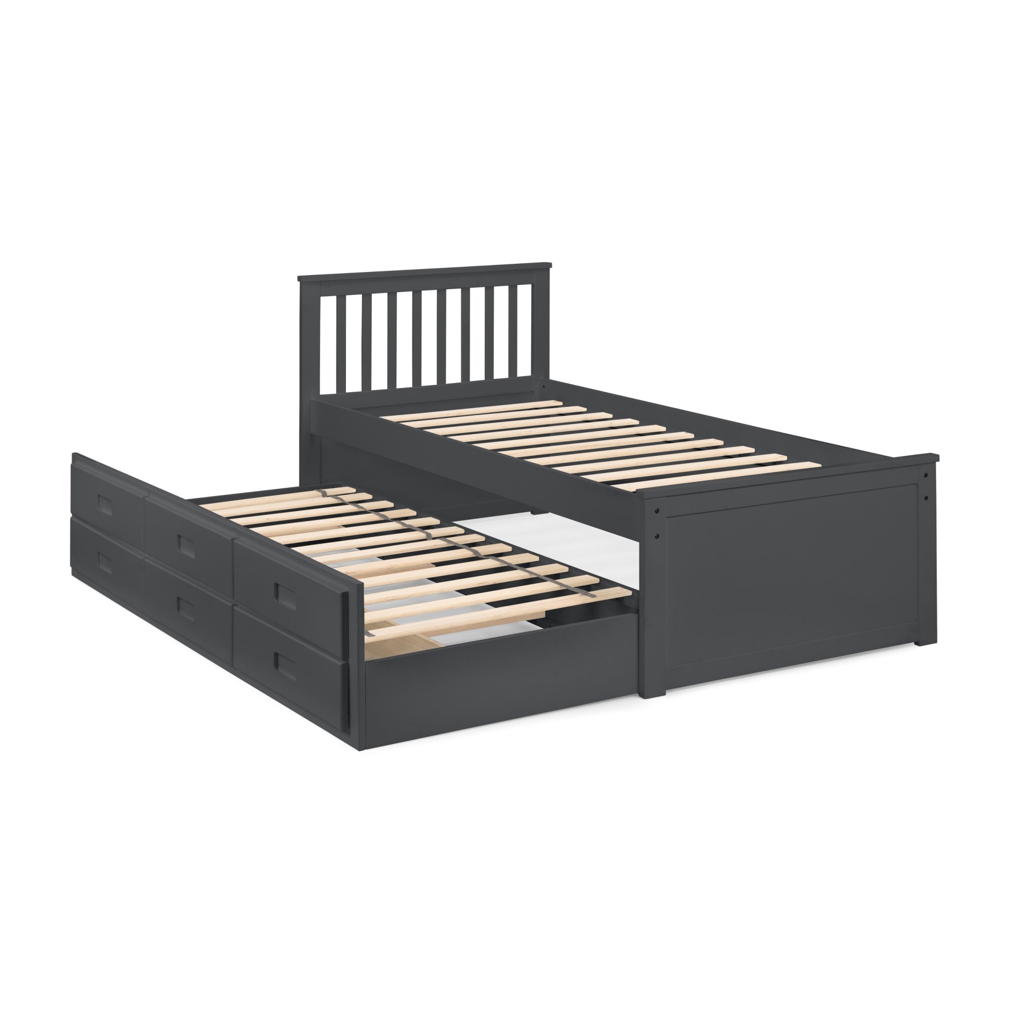 Zara 3ft Single Wooden Guest Bed Frame – Anthracite