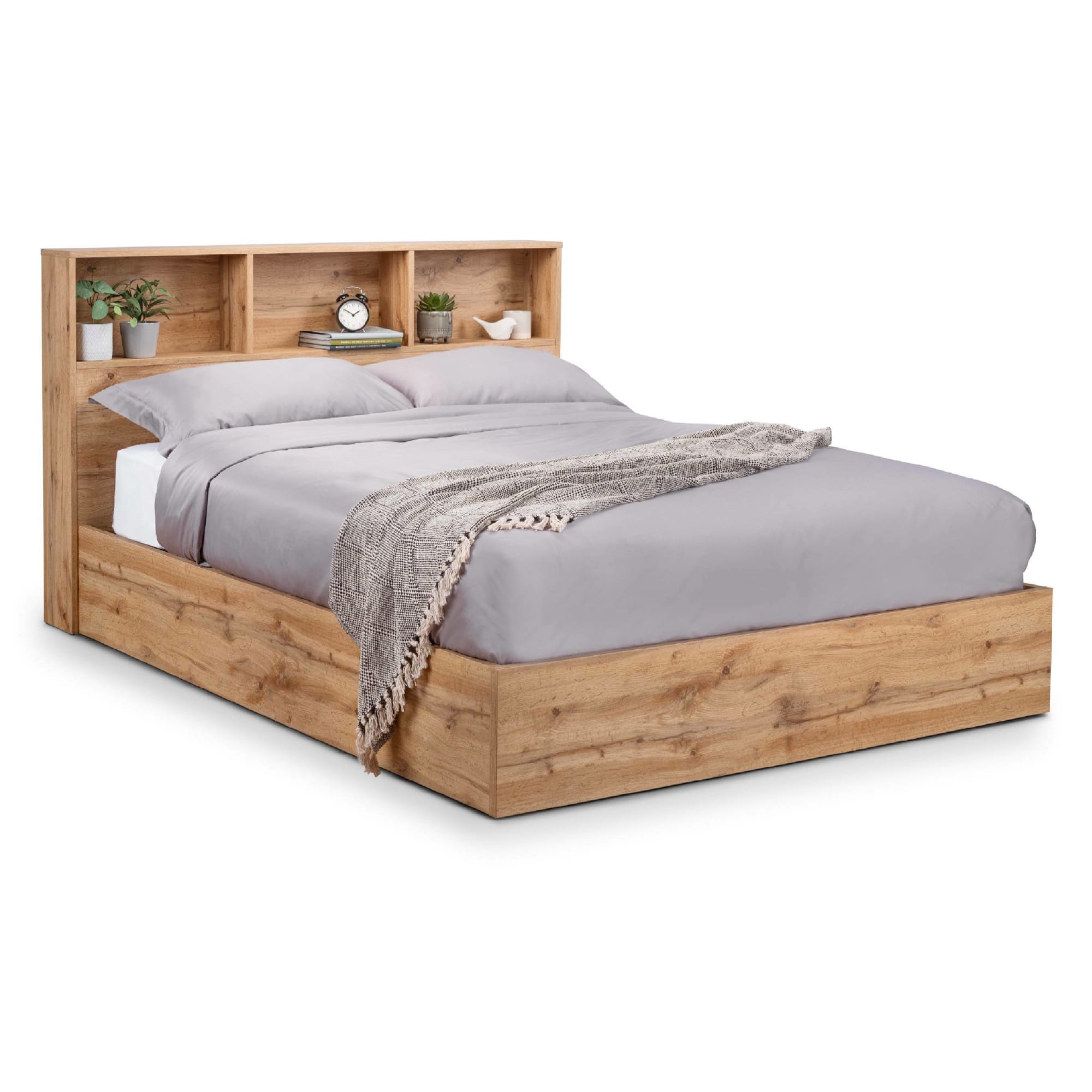Bali Ottoman Storage 90cm Single Bed - Light Oak