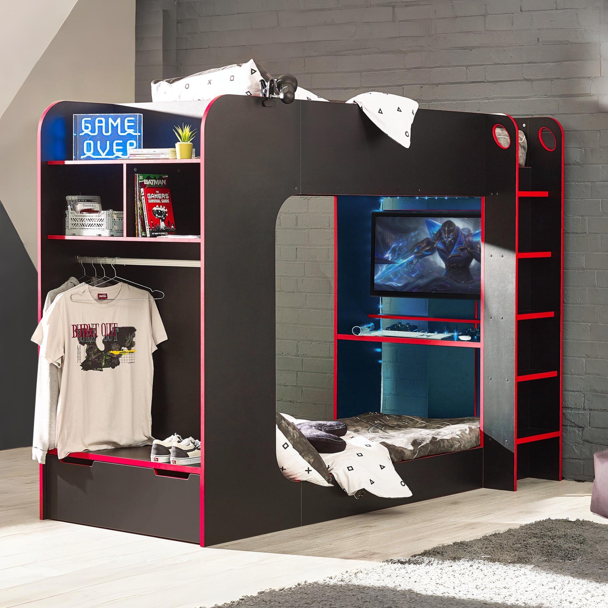 Impact Gaming Bunk Black/Red