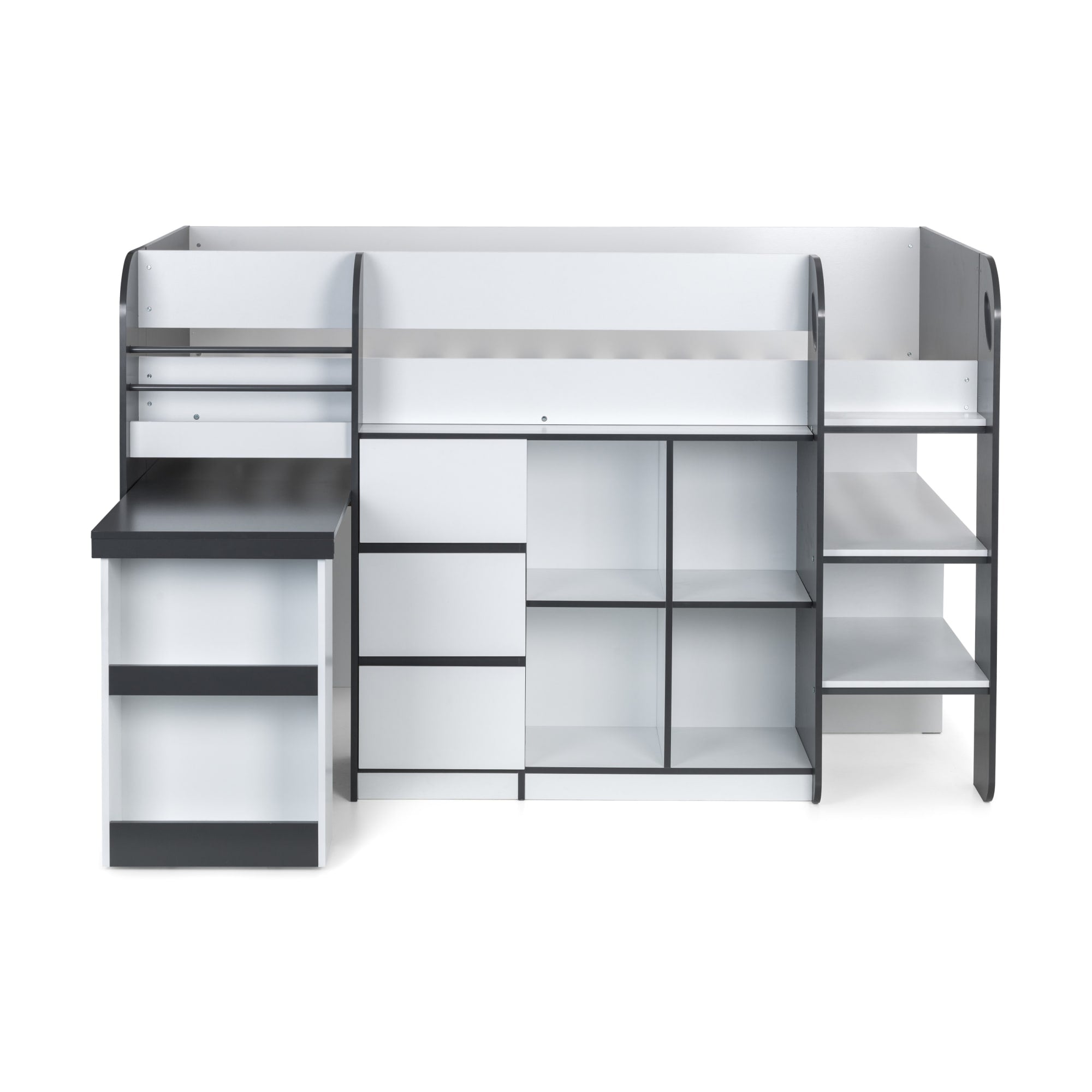 Arlo 3ft Single Mid Sleeper Bed – Charcoal Grey & White