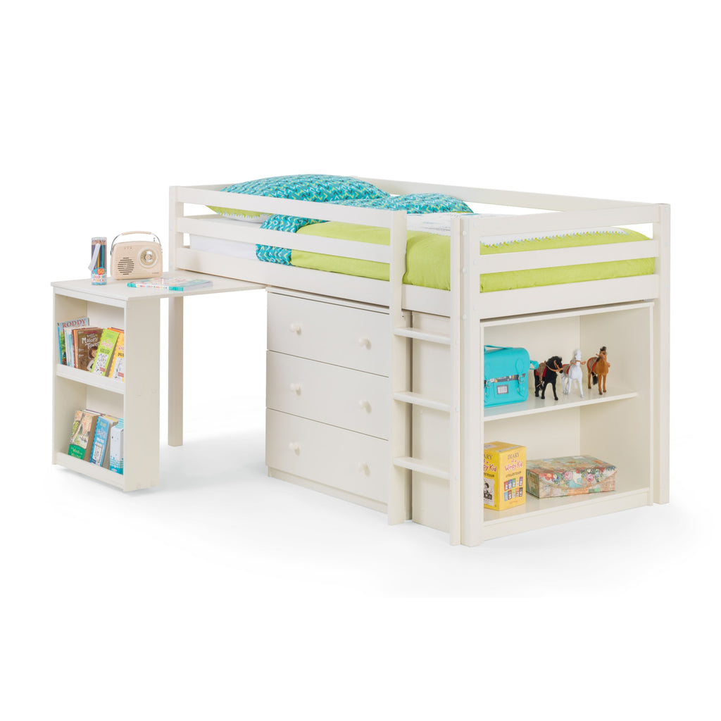 Willow 3ft Single High Sleeper Bed – Stone White