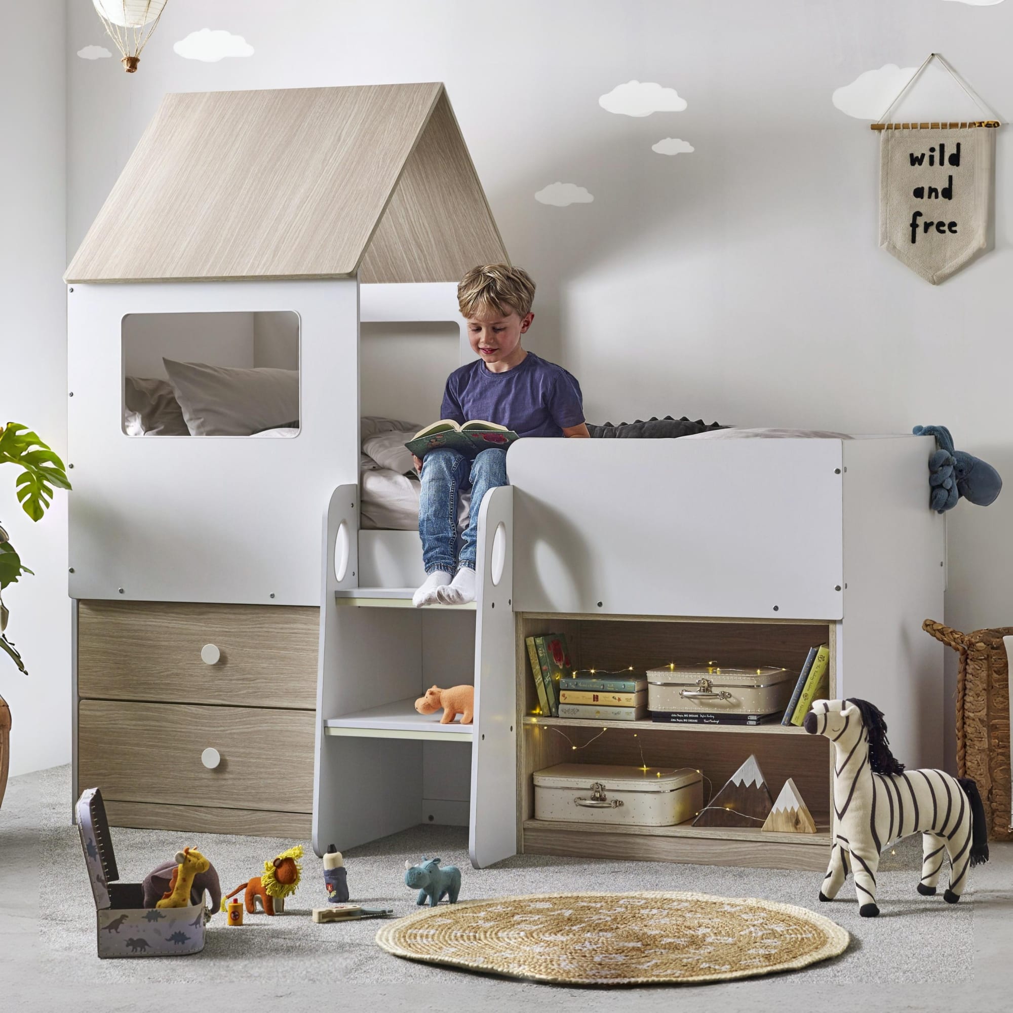 Orpheus Mid Sleeper - Pale Wood And White