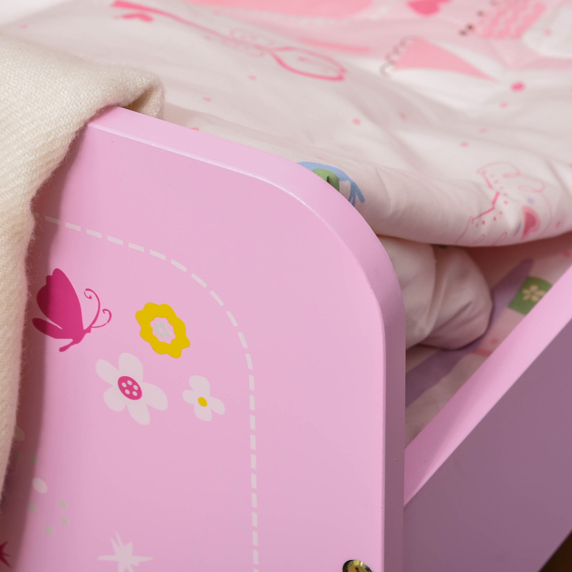 Low Kids Bed Frame with Princess Castle Headboard