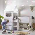 Maple 90cm Single House Mid Sleeper Bed – White
