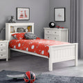 Harvey 3ft Single Bookcase Bed Frame – Surf White