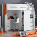 Pegasus High Sleeper - White and Silver